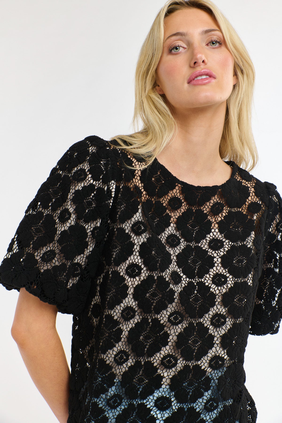 Ivy Embroidered Top by 365 Days - Black Floral