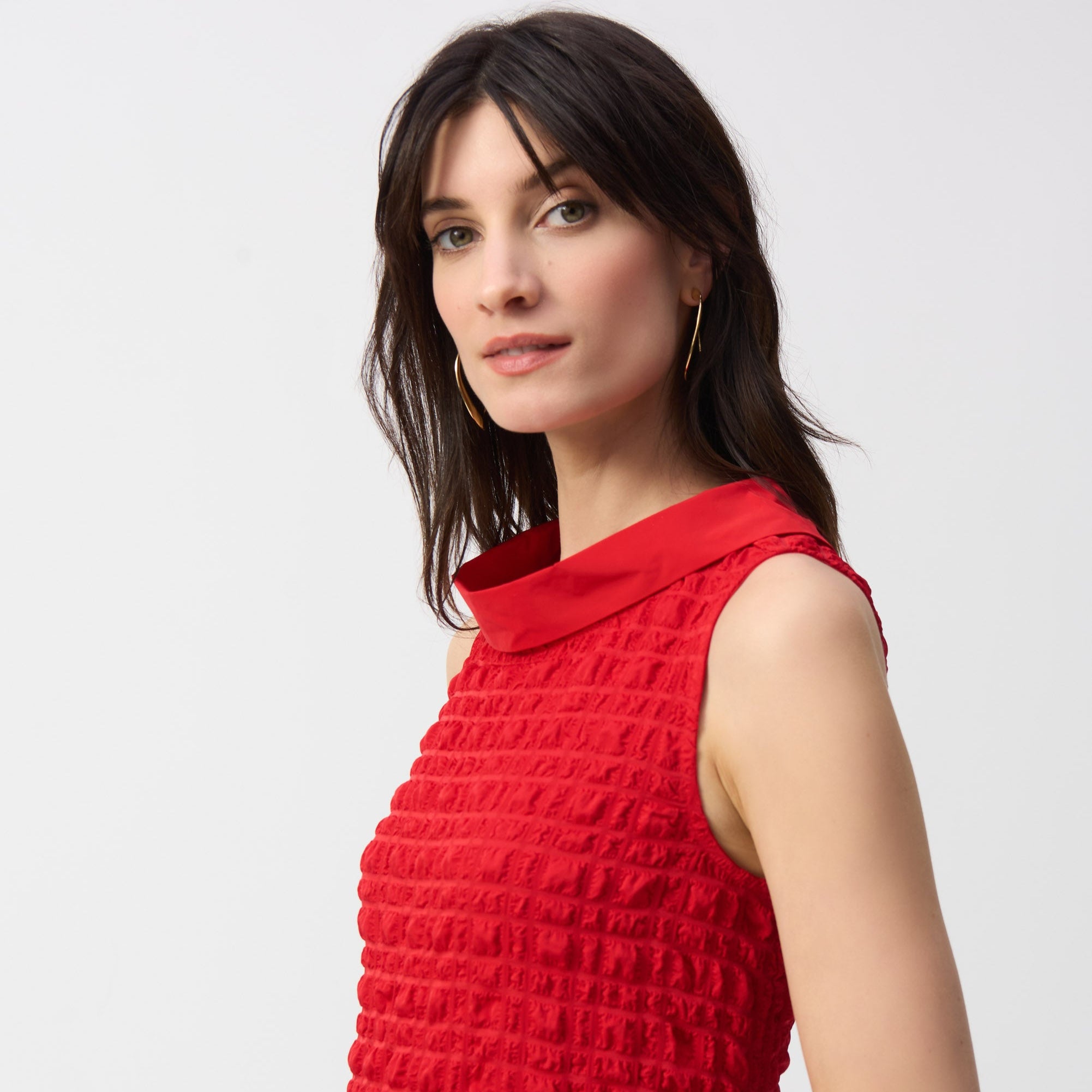 Textured Woven Sleeveless Cocoon Dress by Joseph Ribkoff