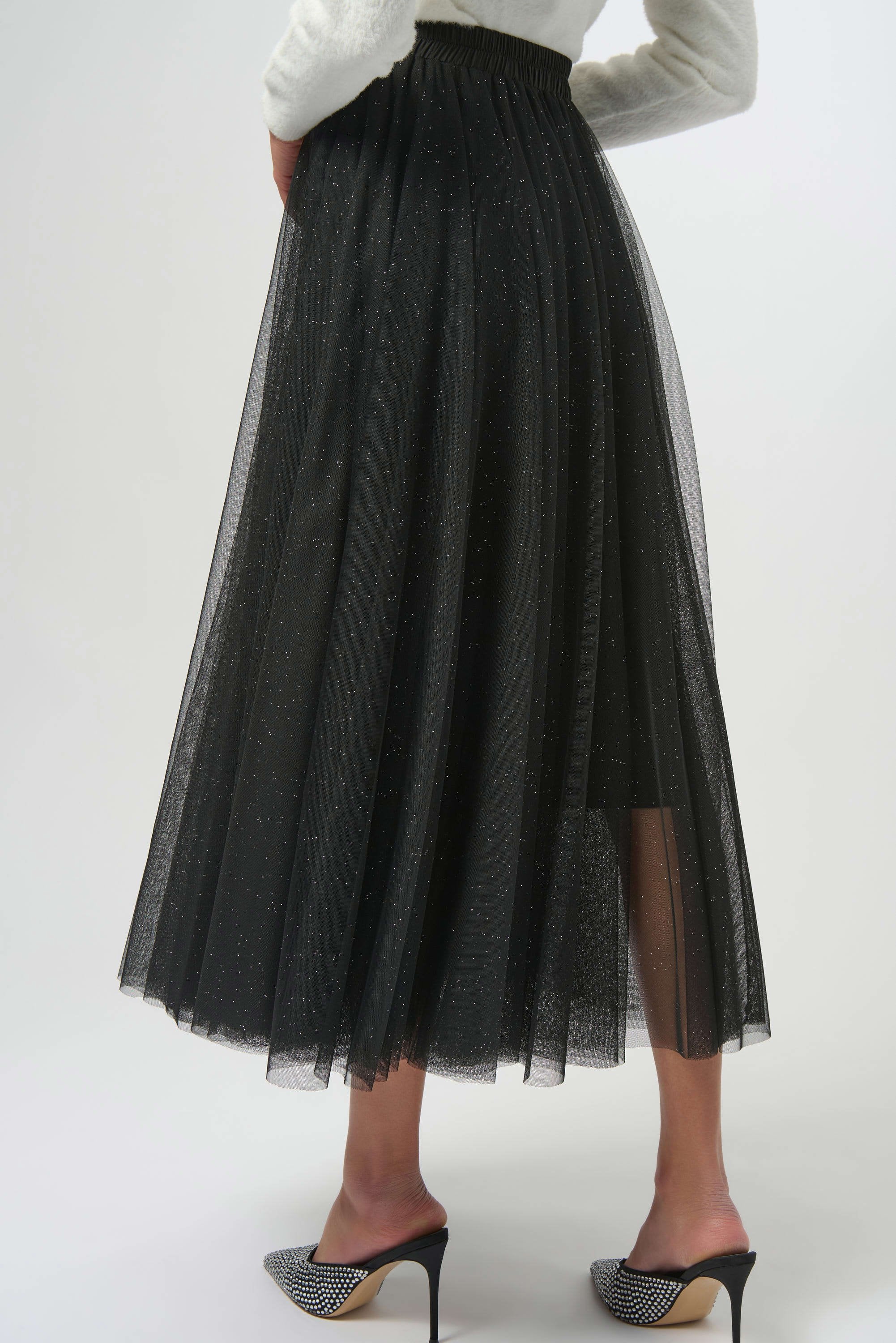 Tulle Flared Skirt by Joseph Ribkoff - Black