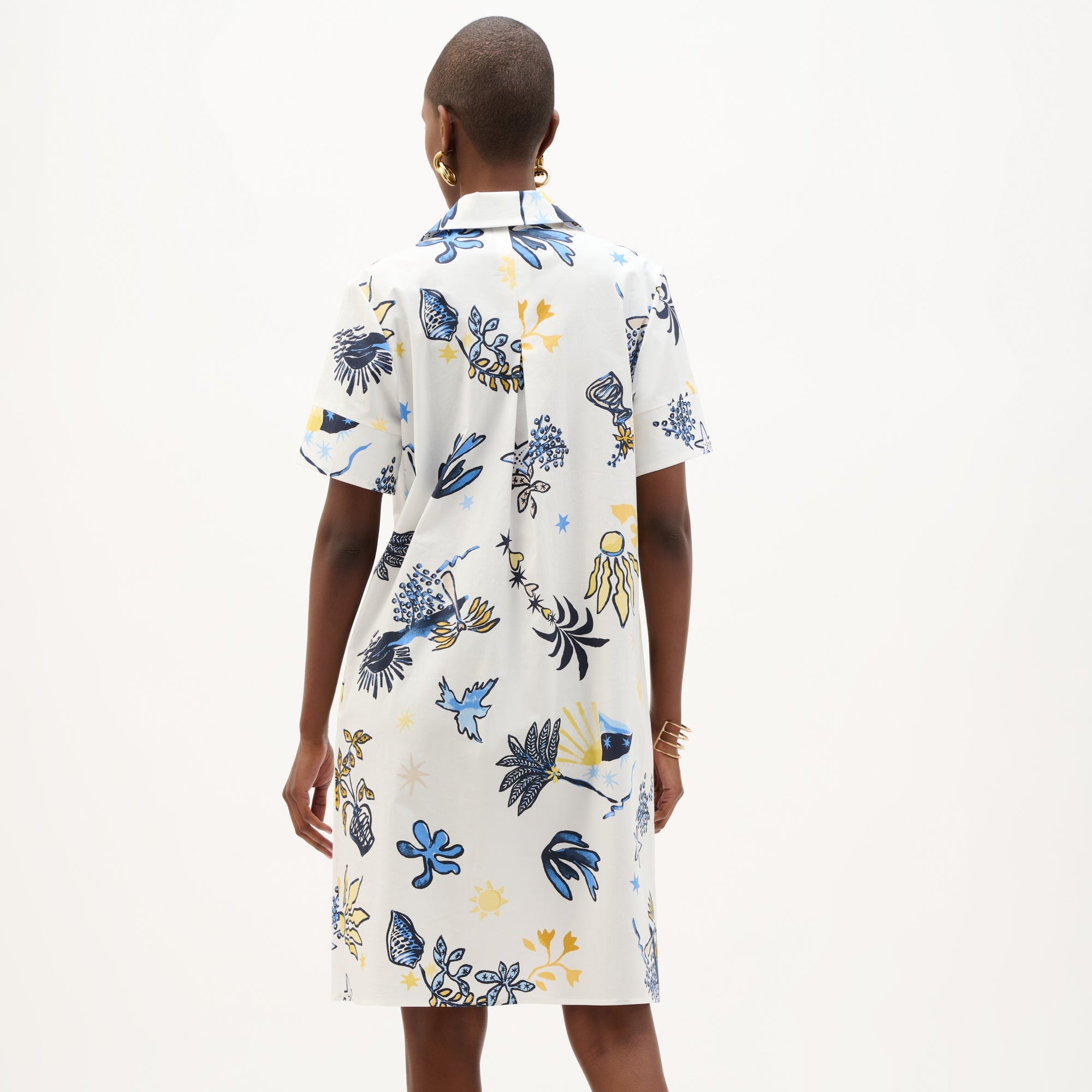 Stretch Cotton Tropical Print A-Line Dress by Joseph Ribkoff