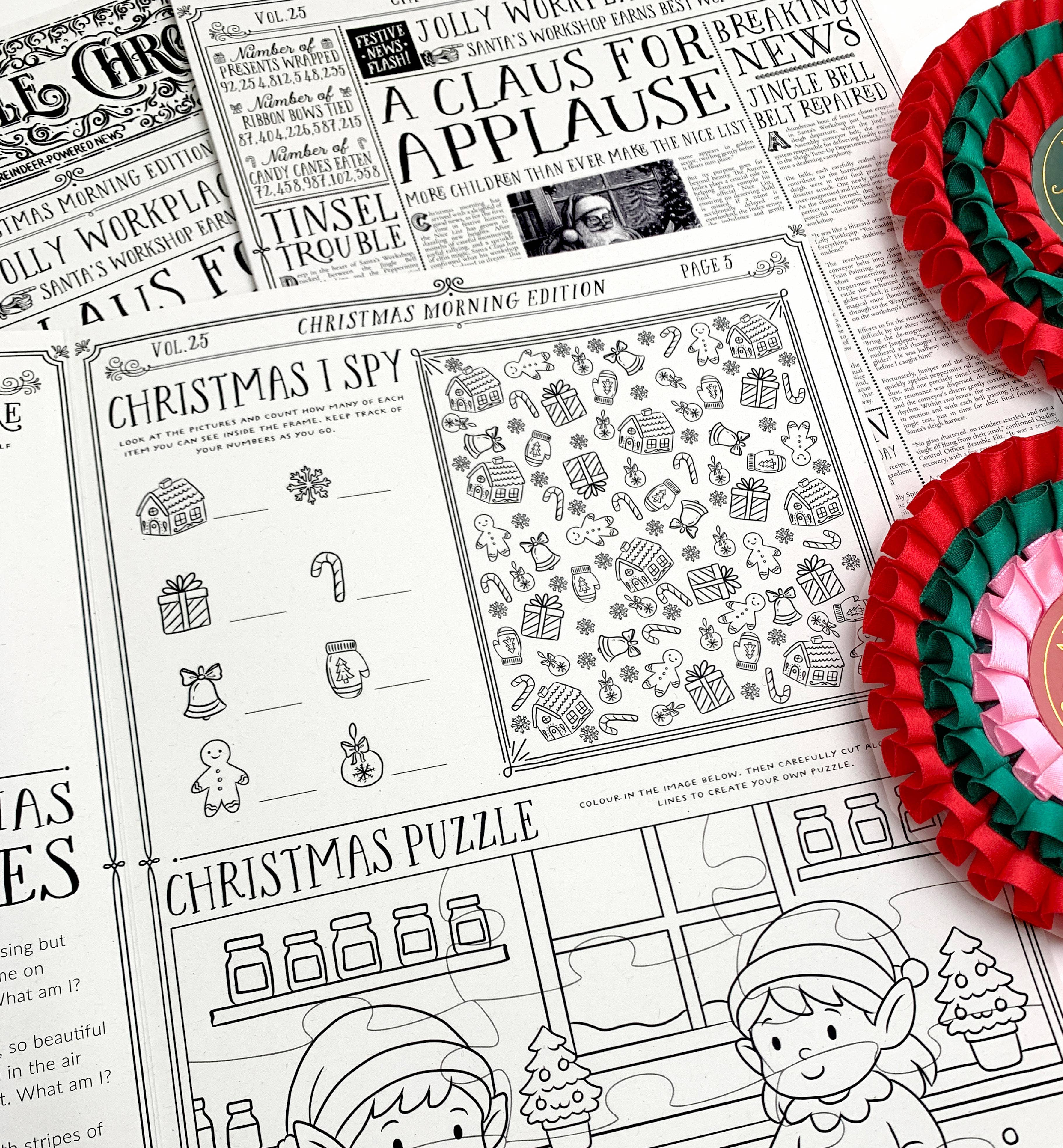 Christmas Newspaper Activity Booklet - Set of 2 Booklets