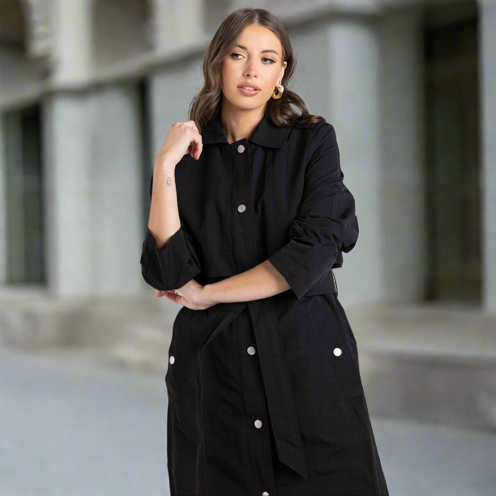 Crushed lux trench coat by two-t's