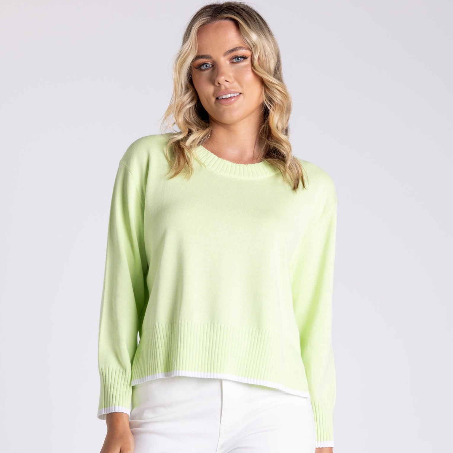 Boxy Knit by Two-T's - Lime