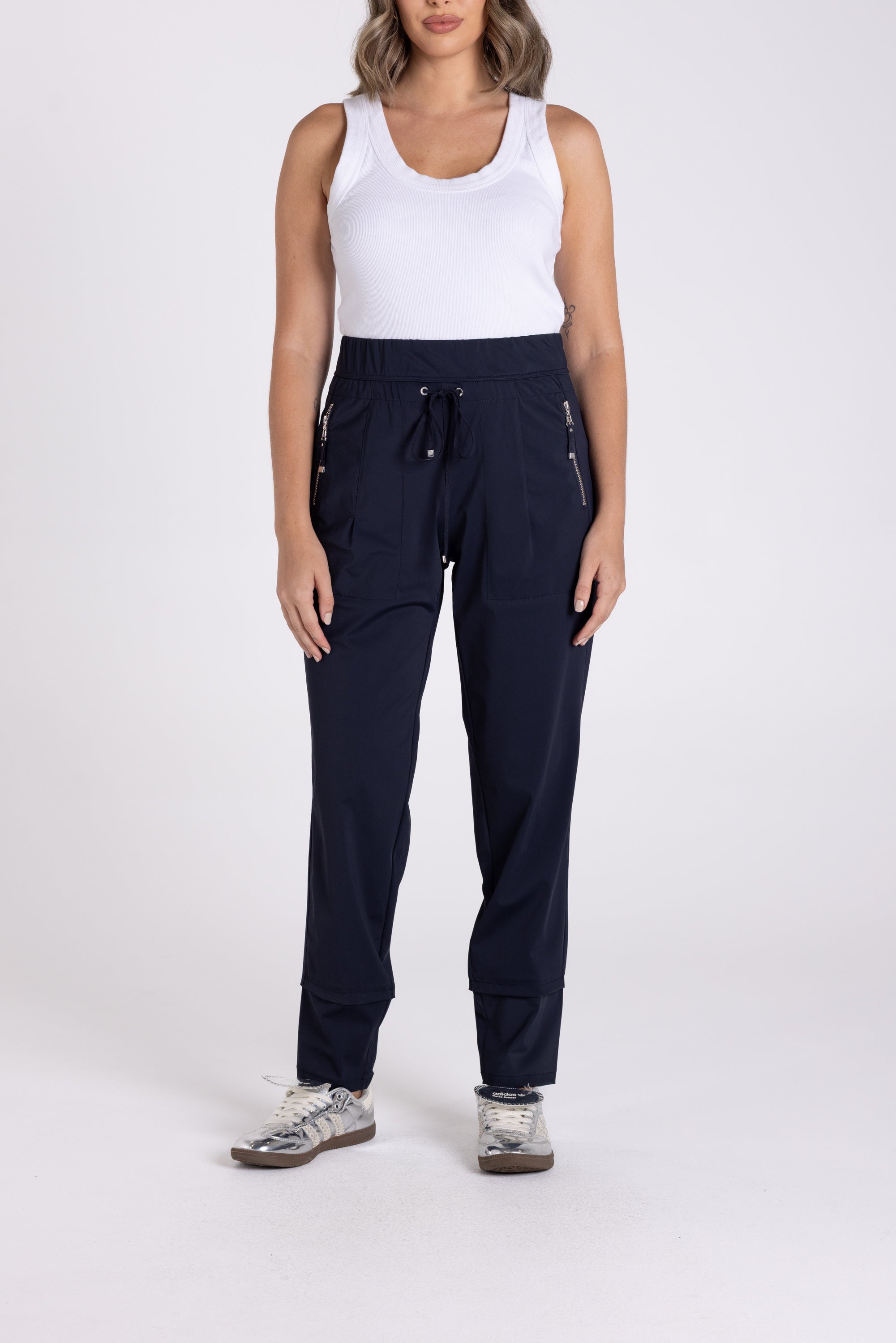 Panelled Pants by Two-T's - Navy