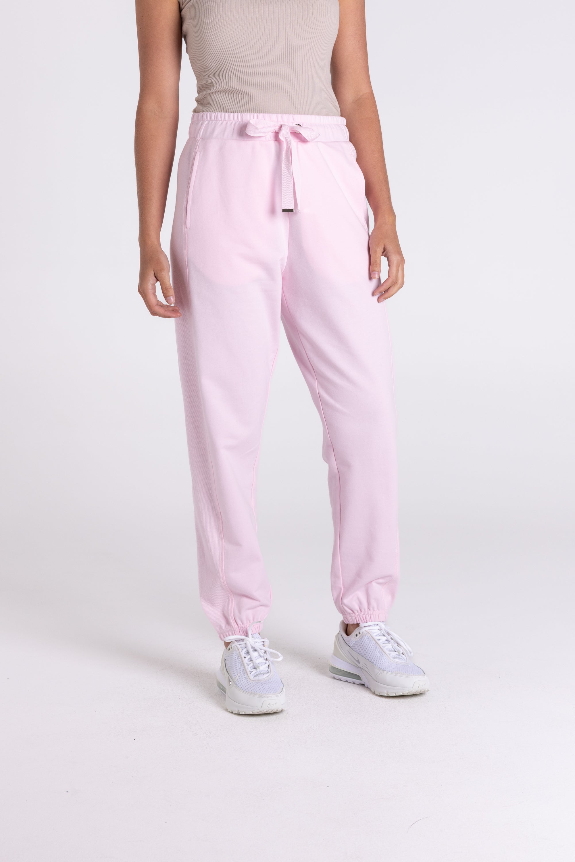 Track Pant w/Rib Trim by Two-T's - Pink