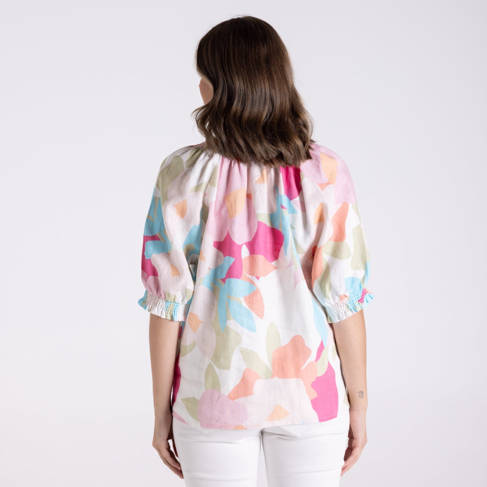 Anna Print Keyhole Top by Two-T's - Anna Print