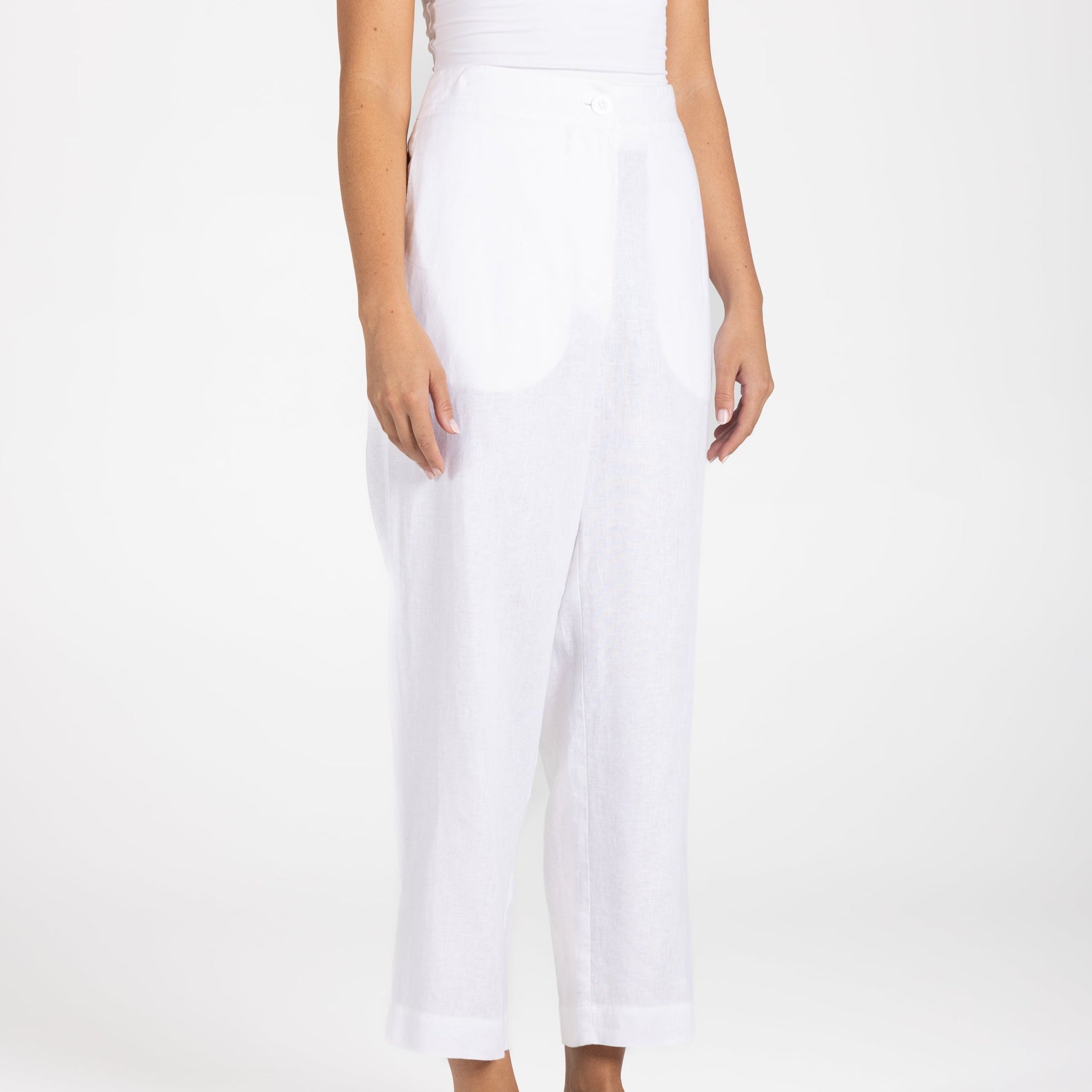 Linen 7/8 Pant by Two-T's