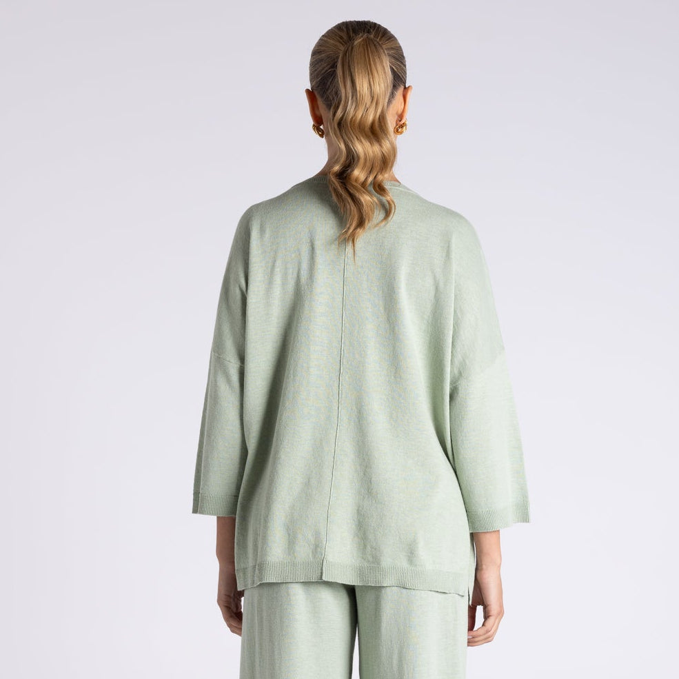 Pippa knit top - Sage by Two T's