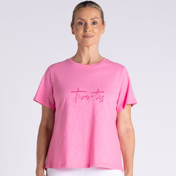 Crew neck t-shirt with logo by Two T's