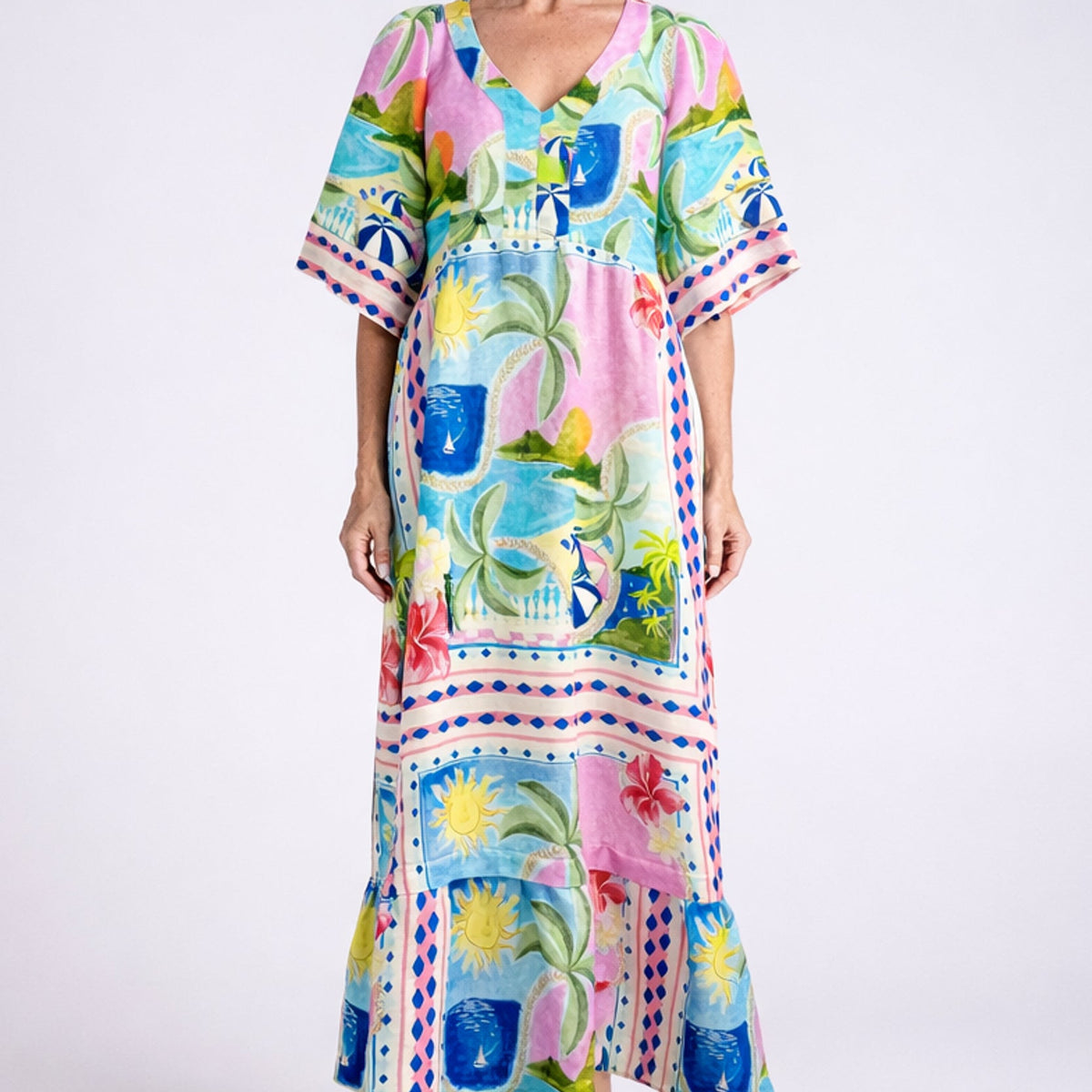Ibiza midi dress by Two T's