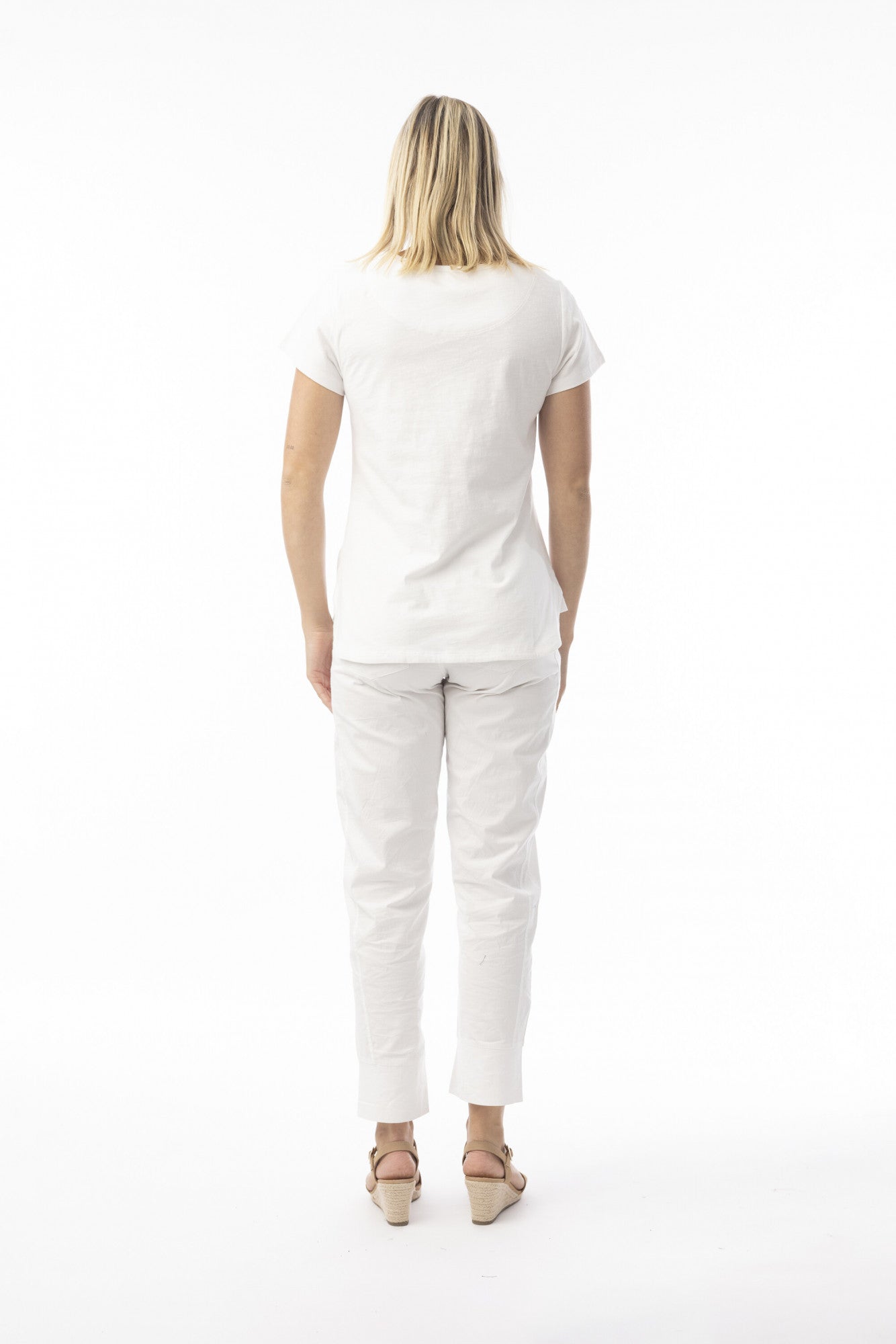 Essentials Knit Tee Crew by Orientique - White