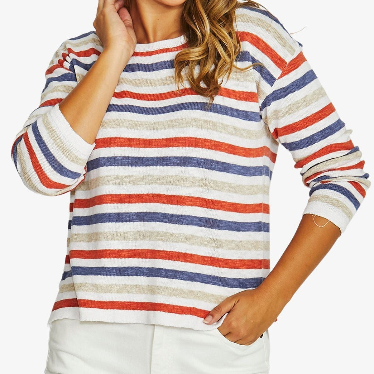 Multi Stripe Pullover By Jump