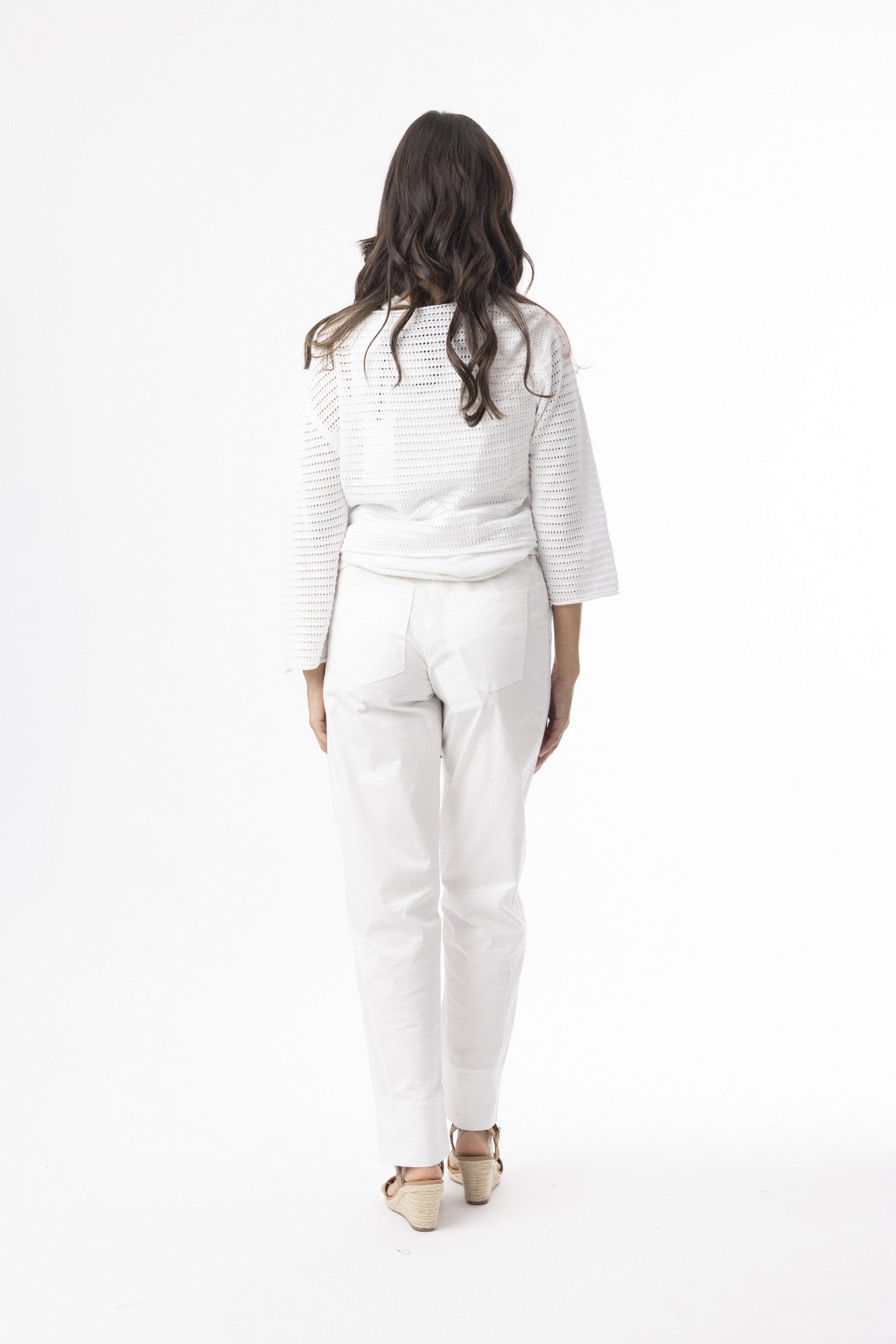 Knit Essentials Tie Shrug by Orientique - White