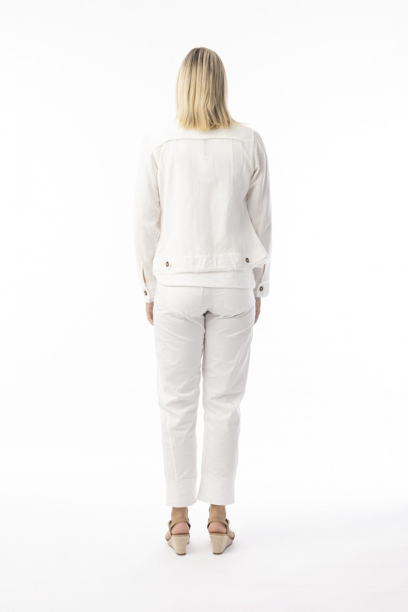 Linen Essentials Jacket by Orientique - White