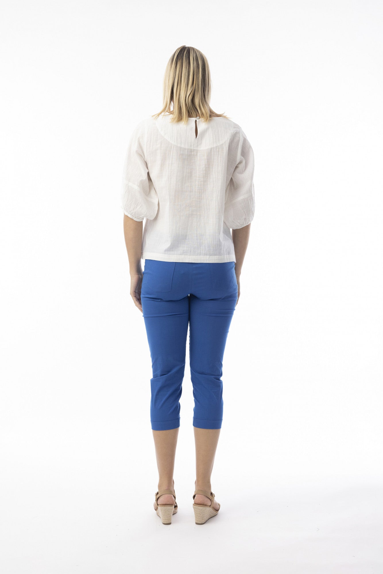 Bangalene Pant Capri by Orientique - Blue