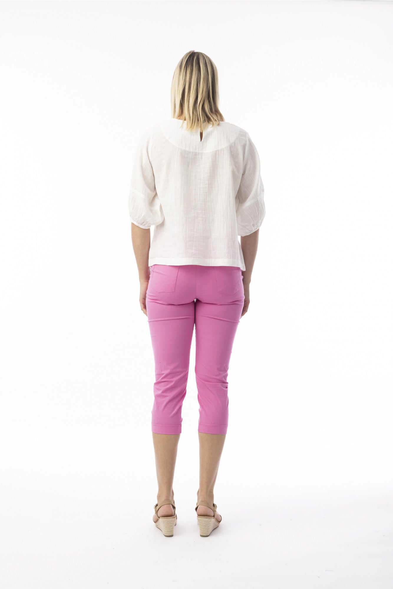 Bangalene Pant Capri by Orientique - Pink