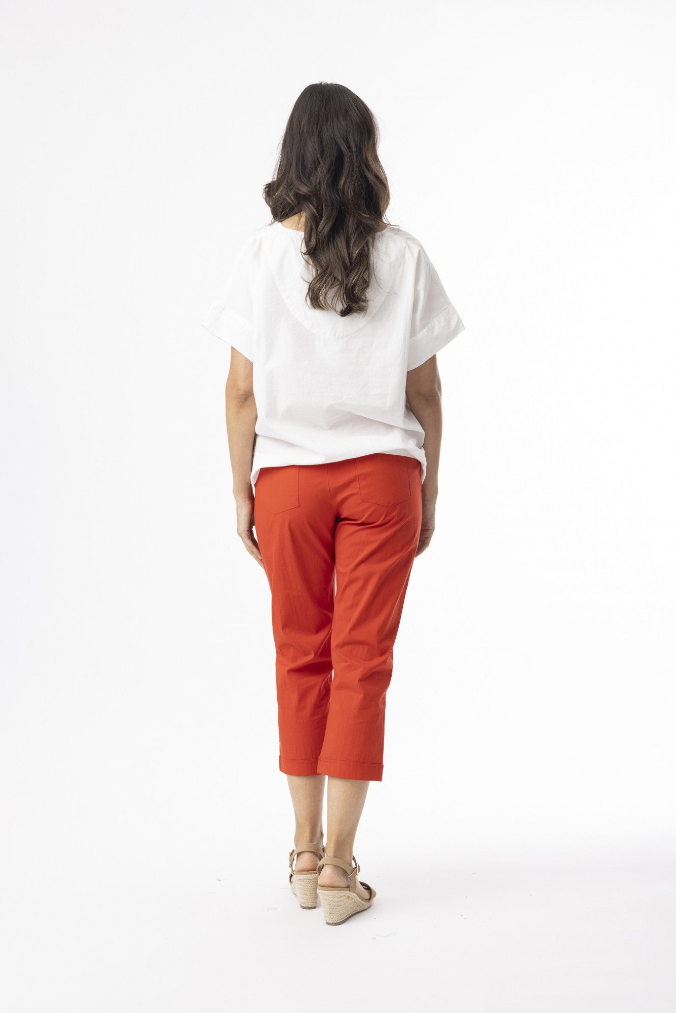 Bangalene Pant Capri by Orientique - Red