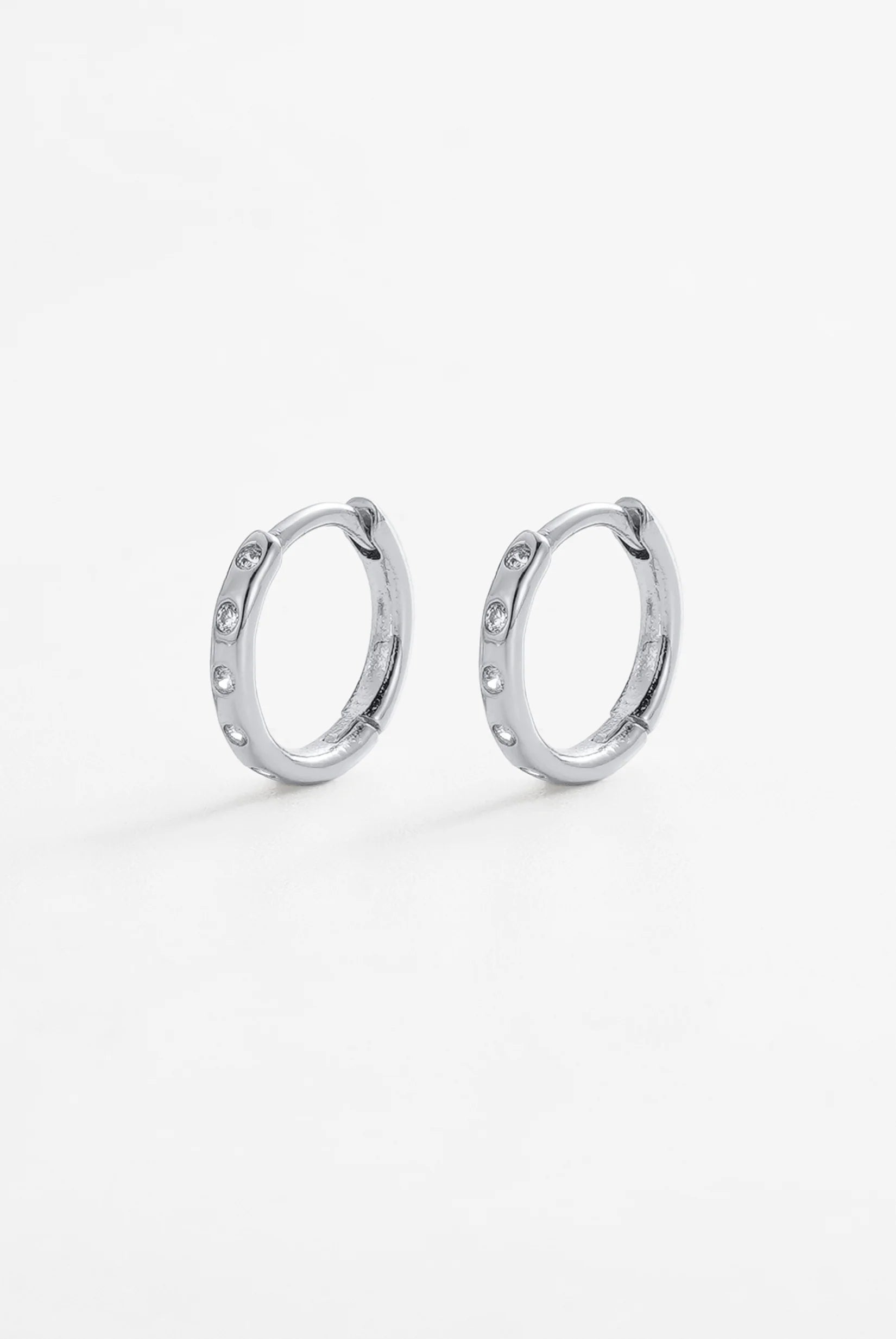 Talia Huggie Earring (Silver) by Zafino