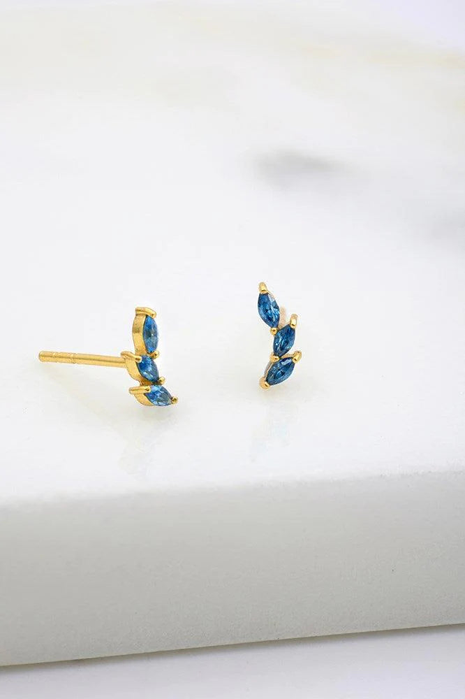 Aria Stud Earrings by Zafino - Sapphire