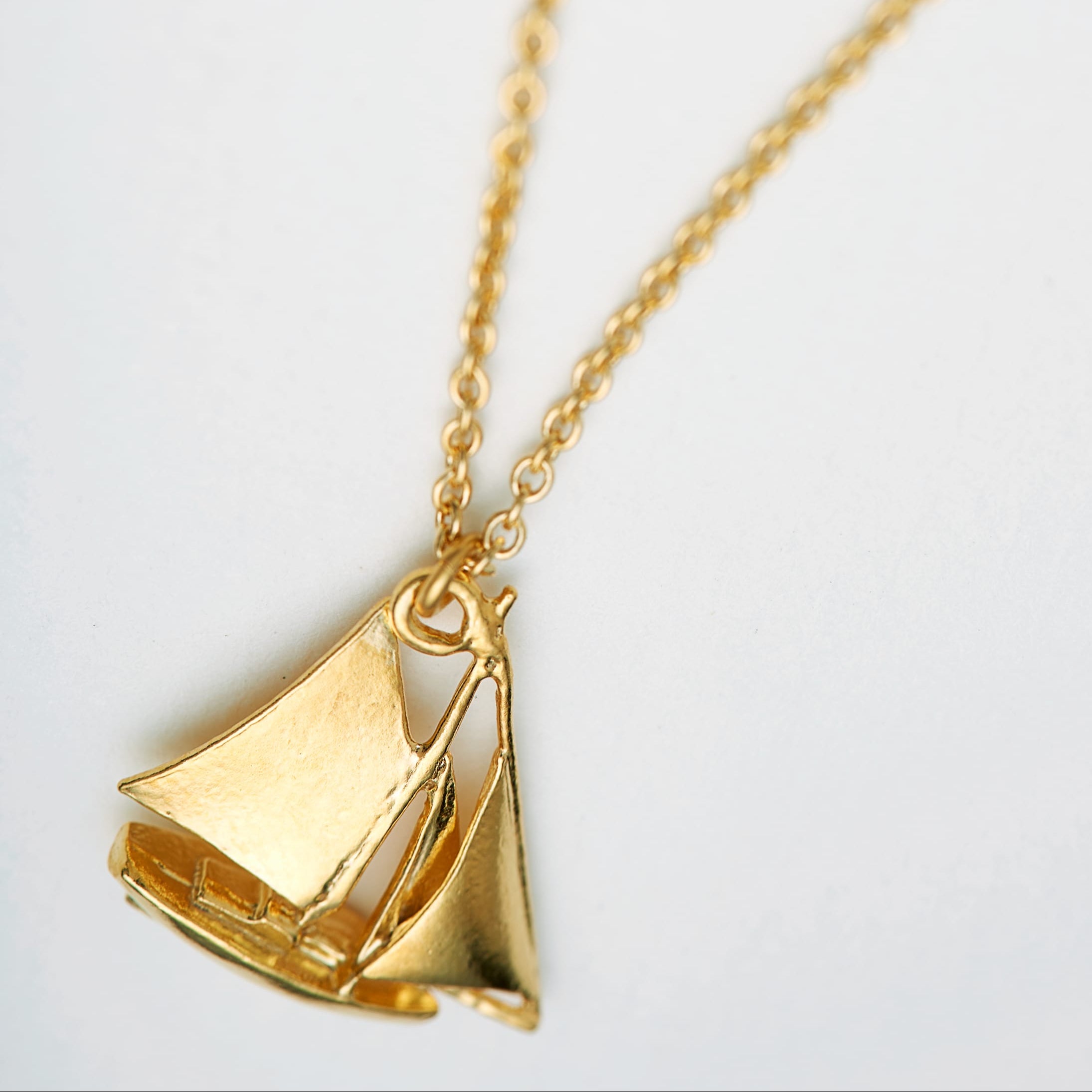 Sailing Boat necklace by Alex Monroe - Gold Plate