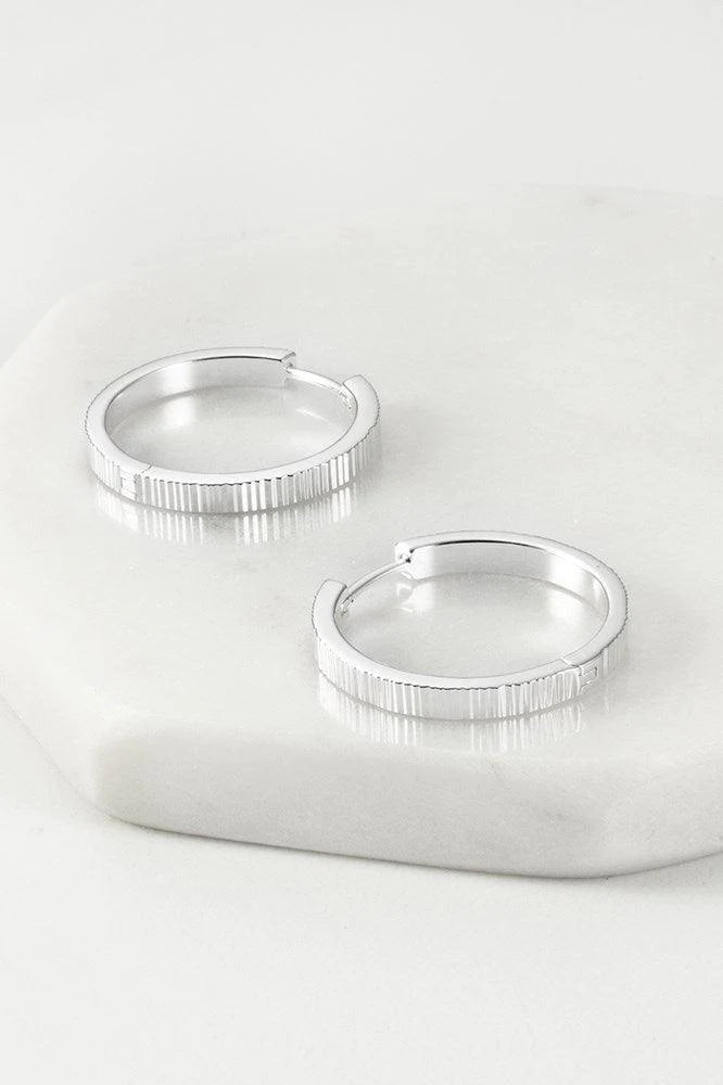 Billie Hoop Earrings by Zafino - Silver
