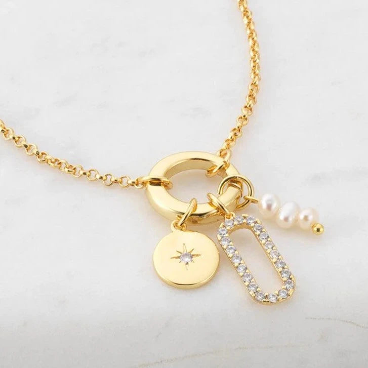 Charm Necklace by Zafino - Gold