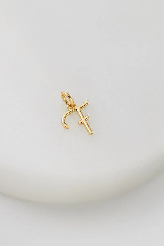 Letter F Charm by Zafino- Gold