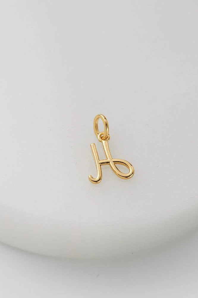 Letter H Charm by Zafino - Gold