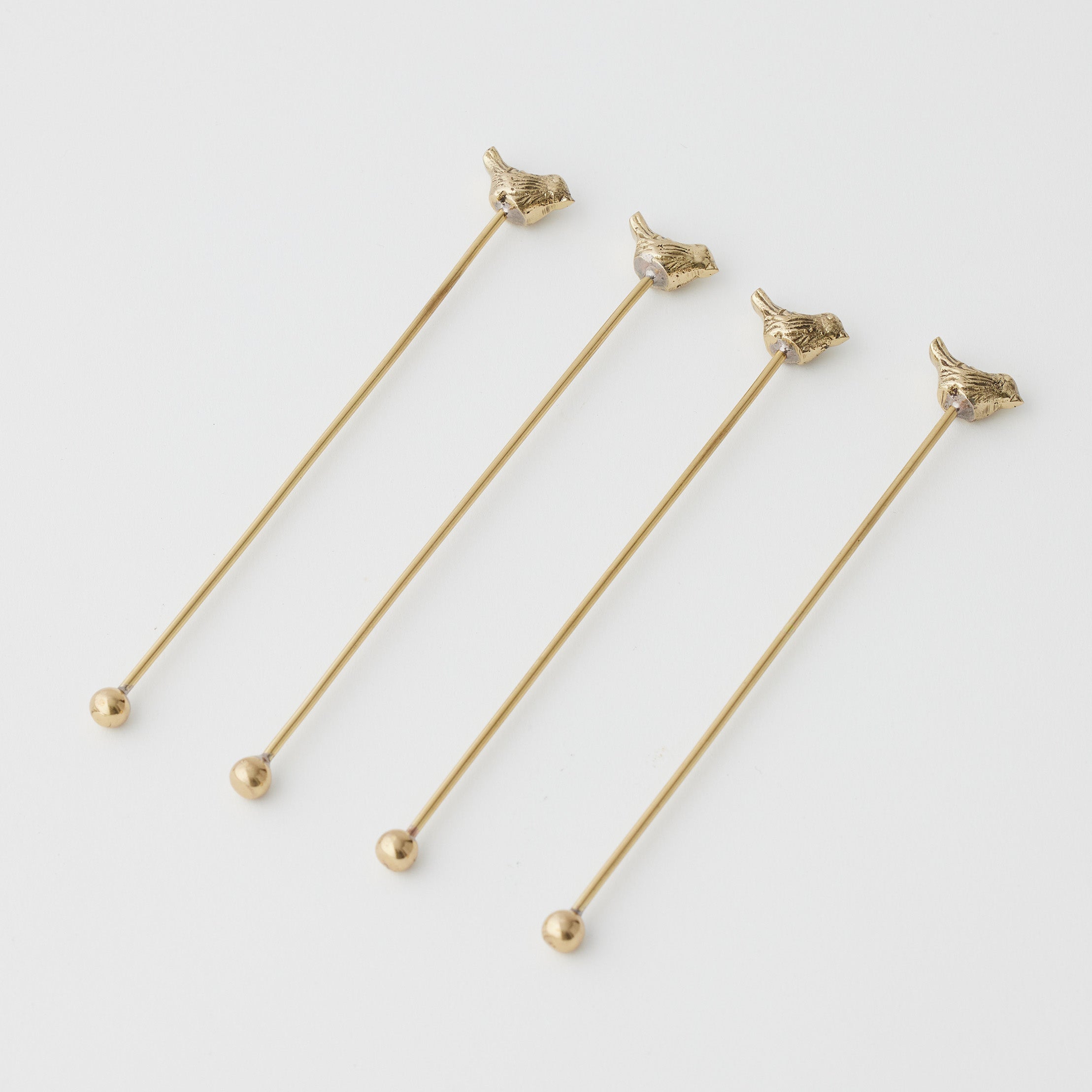 Bird Cocktail Stirrers Set Of 4