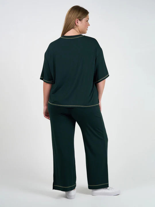 Carey Bamboo Culotte by Lou Lou Australia - Dark Green