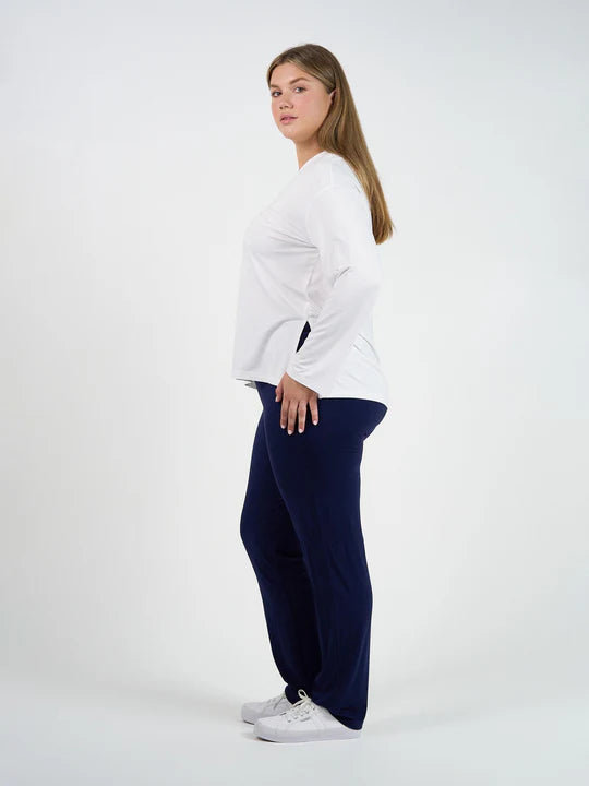 Braxton Bamboo Long Sleeve Top by Lou Lou Australia - White