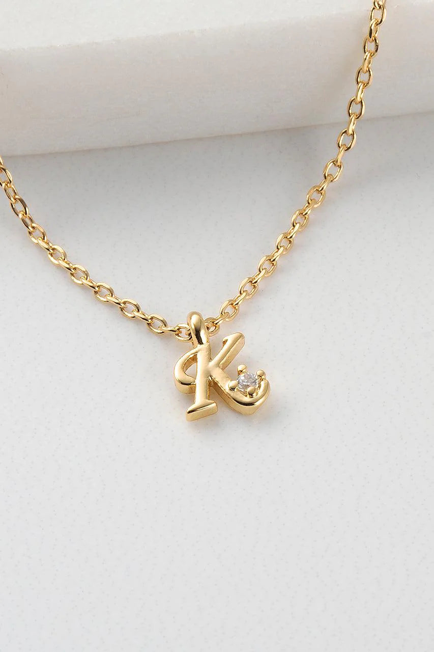 Initial Necklace K by Zafino- Gold