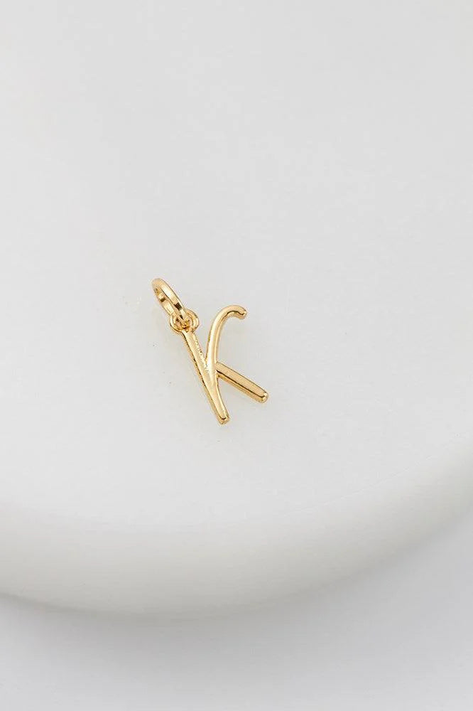 Letter K Charm by Zafino- Gold