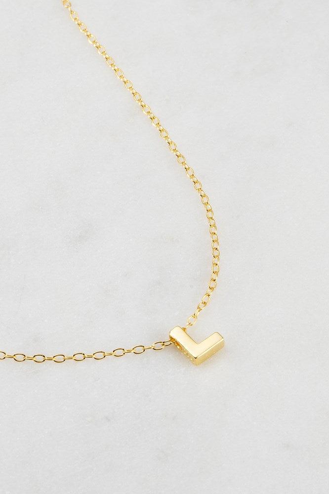 Letter Necklace L by Zafino- Gold