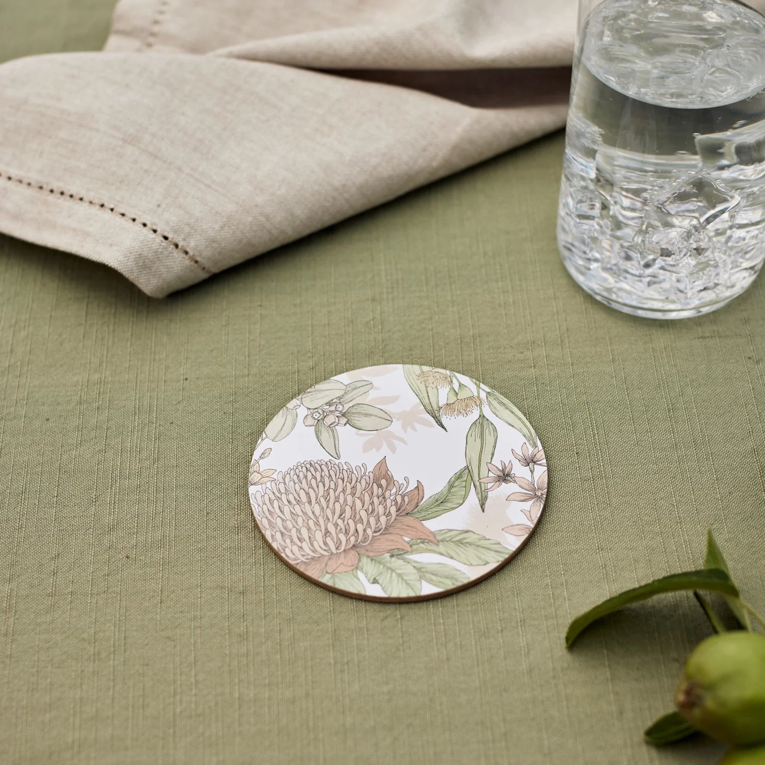 Glenelg Neutral Round Placemat by Madras Link