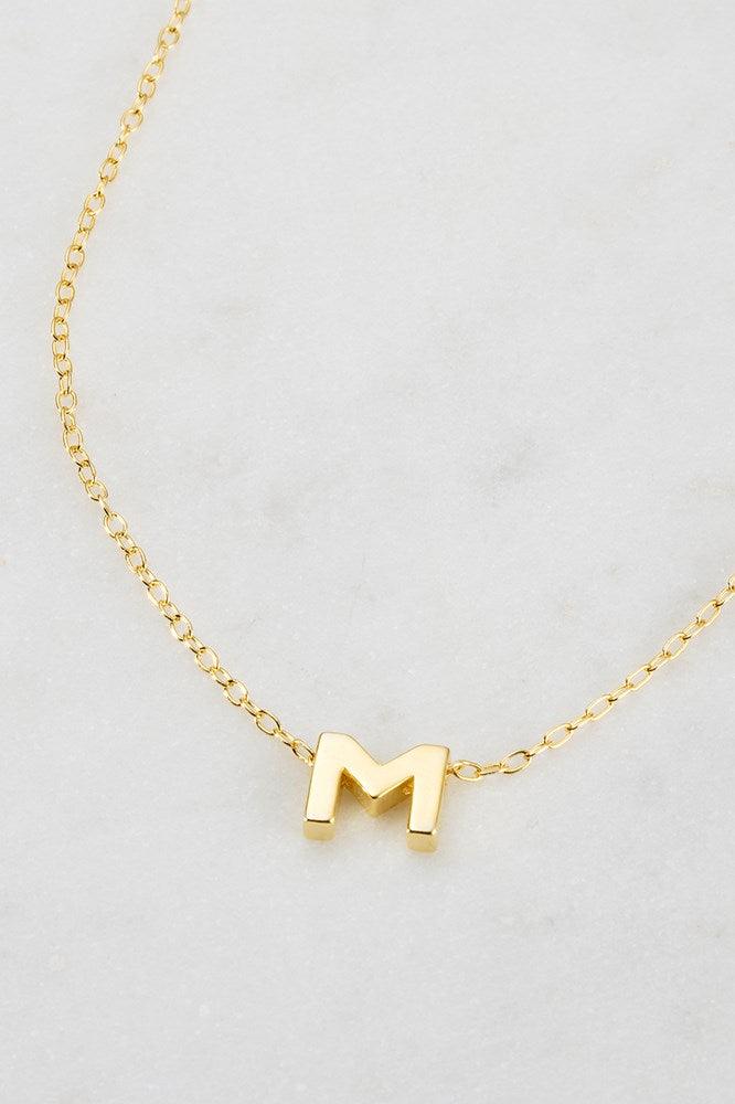 Letter Necklace M by Zafino- Gold