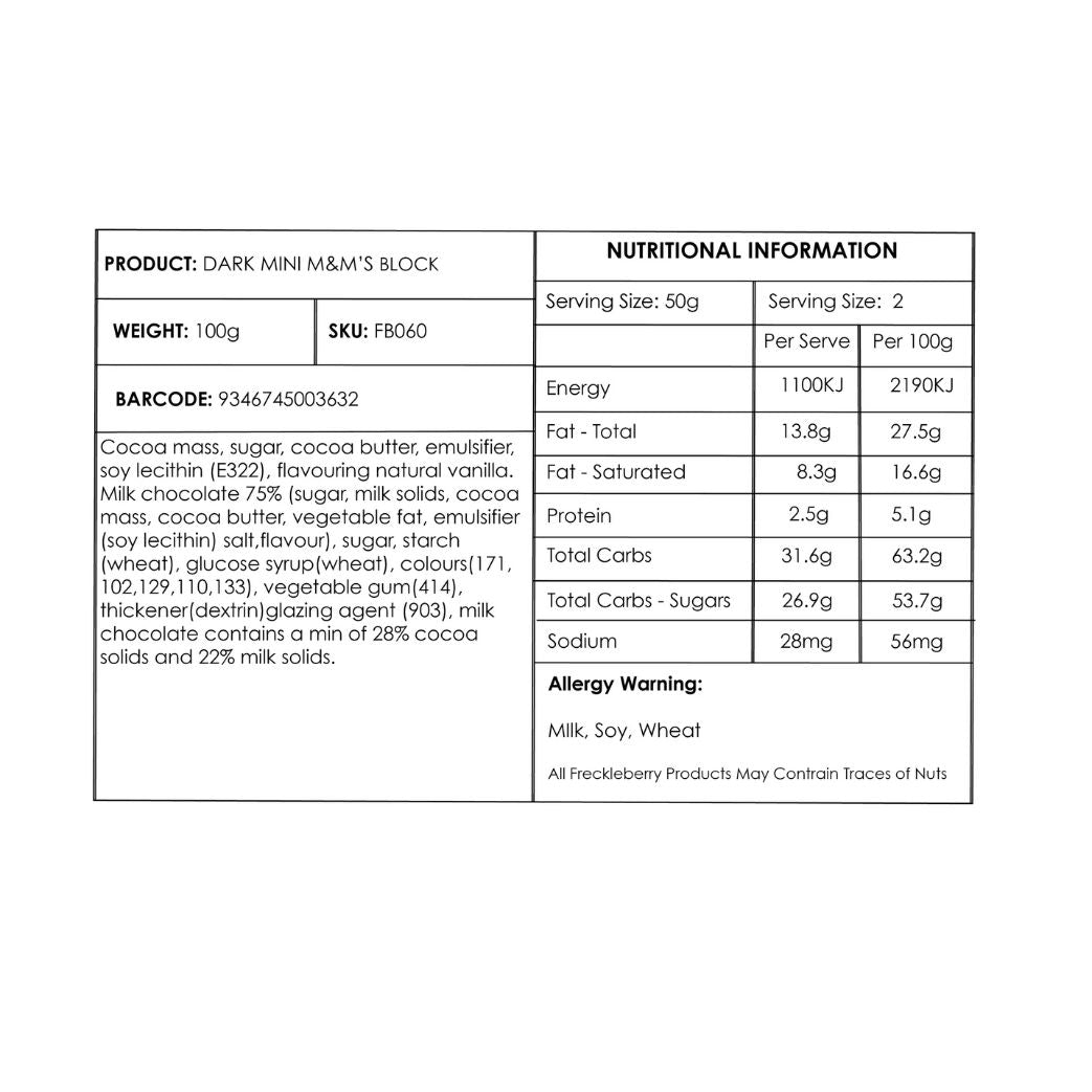 Mini M&Ms Block - Dark