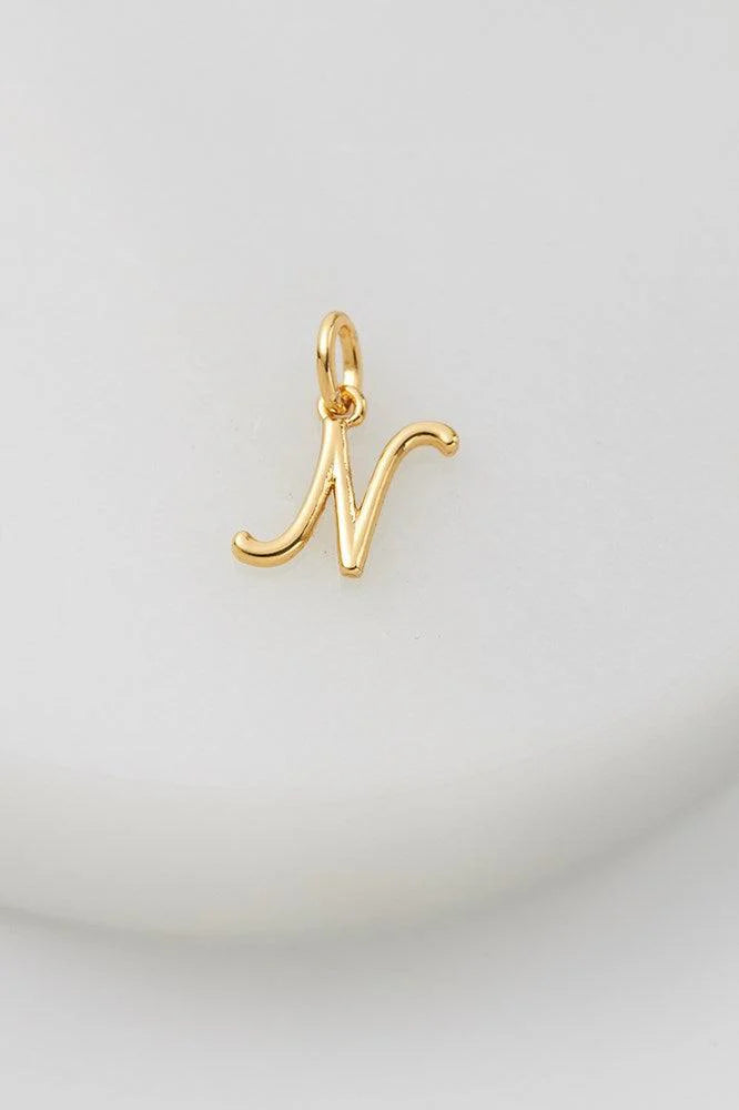 Letter N Charm by Zafino- Gold
