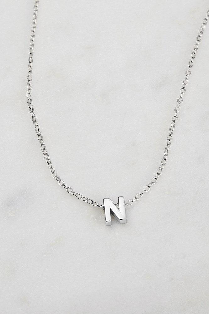 Letter Necklace N by Zafino- Silver
