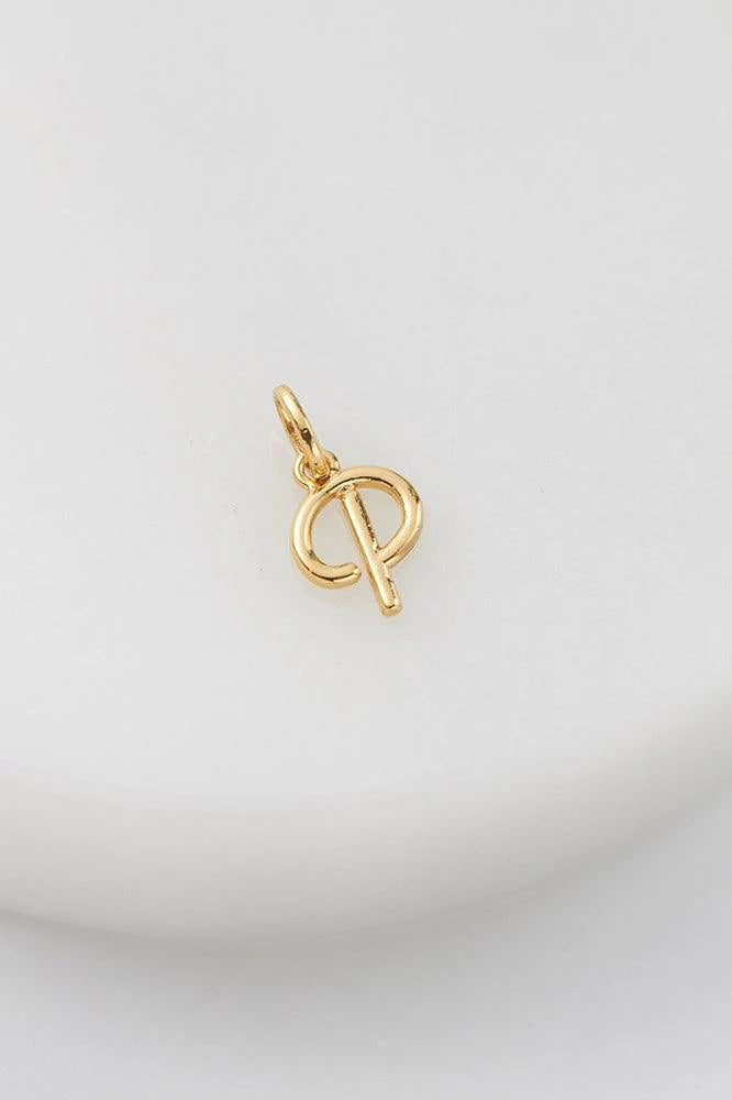 Letter P Charm by Zafino - Gold