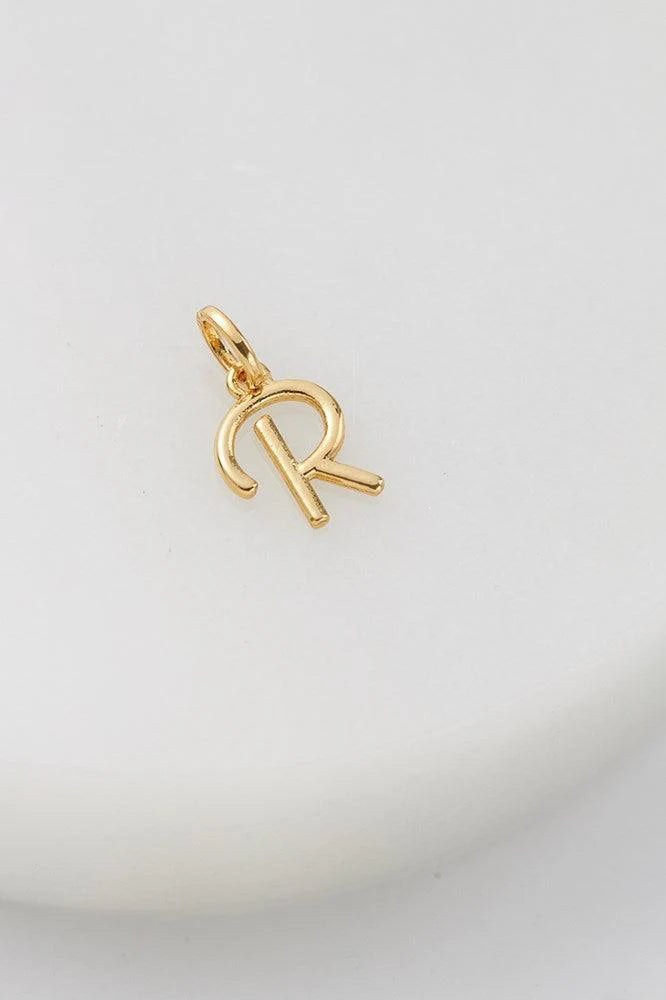 Letter R Charm by Zafino- Gold