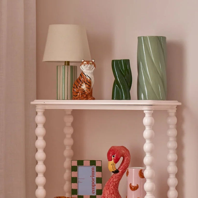 Emporium Rey Table Lamp Ivory & Green by Isalbi
