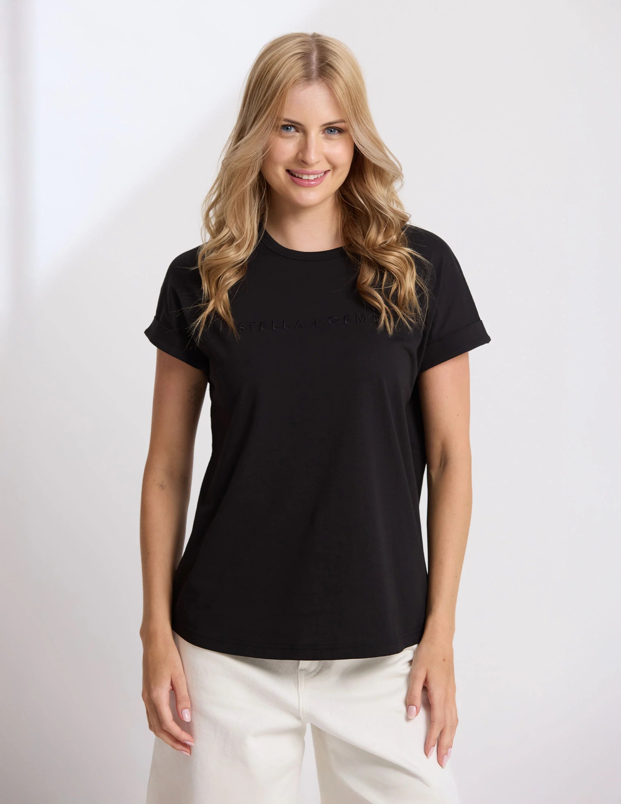 Soho Cuff Crew by Stella & Gemma - Black
