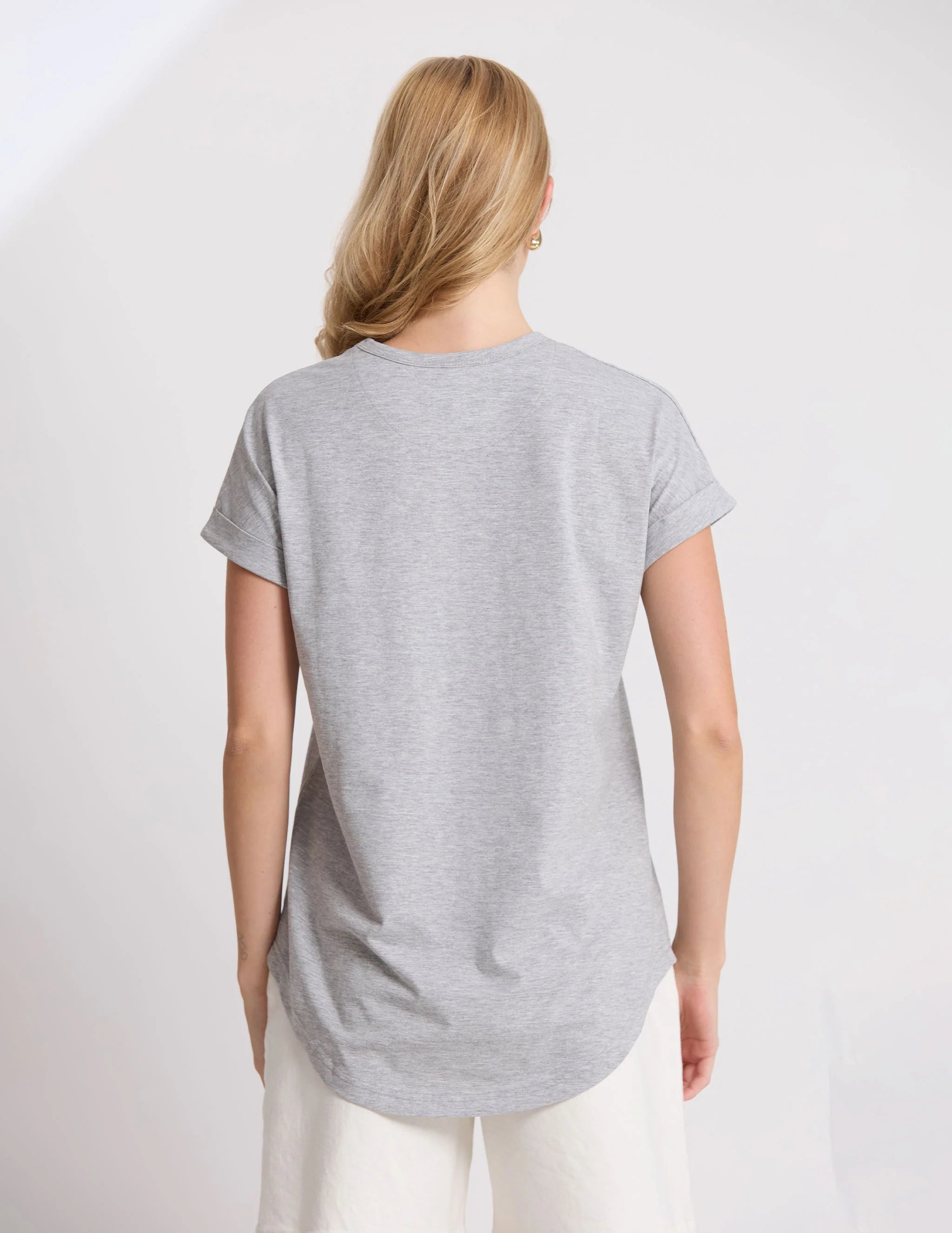 Soho Cuff Crew by Stella & Gemma - Grey Marle