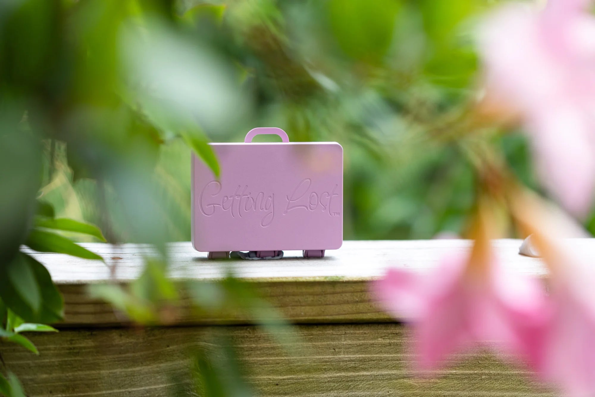The Lilac Winter Sunrise Suitcase by Getting Lost