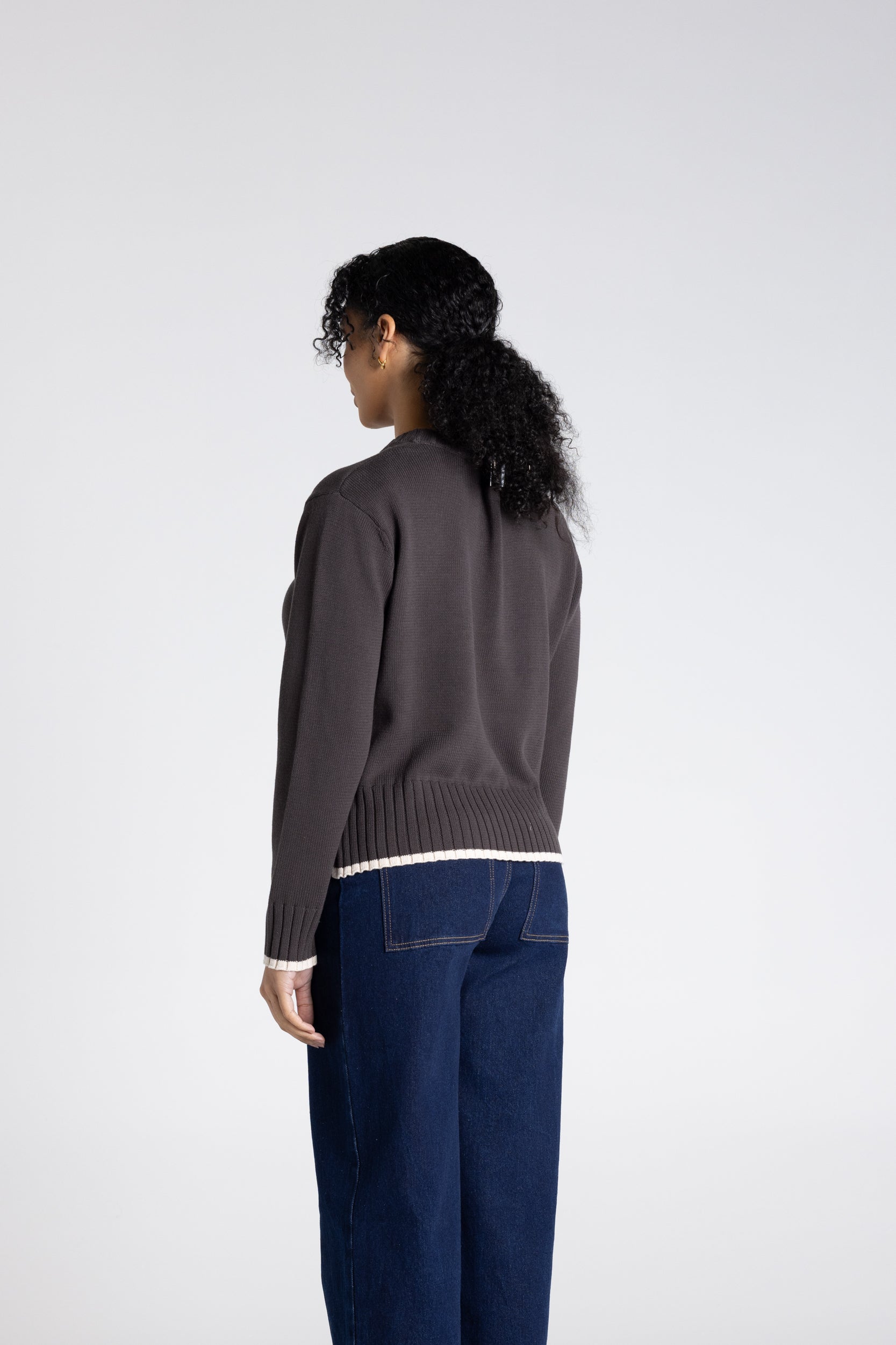 Cable Knit by Two-Ts - Slate w/Oat Tipping
