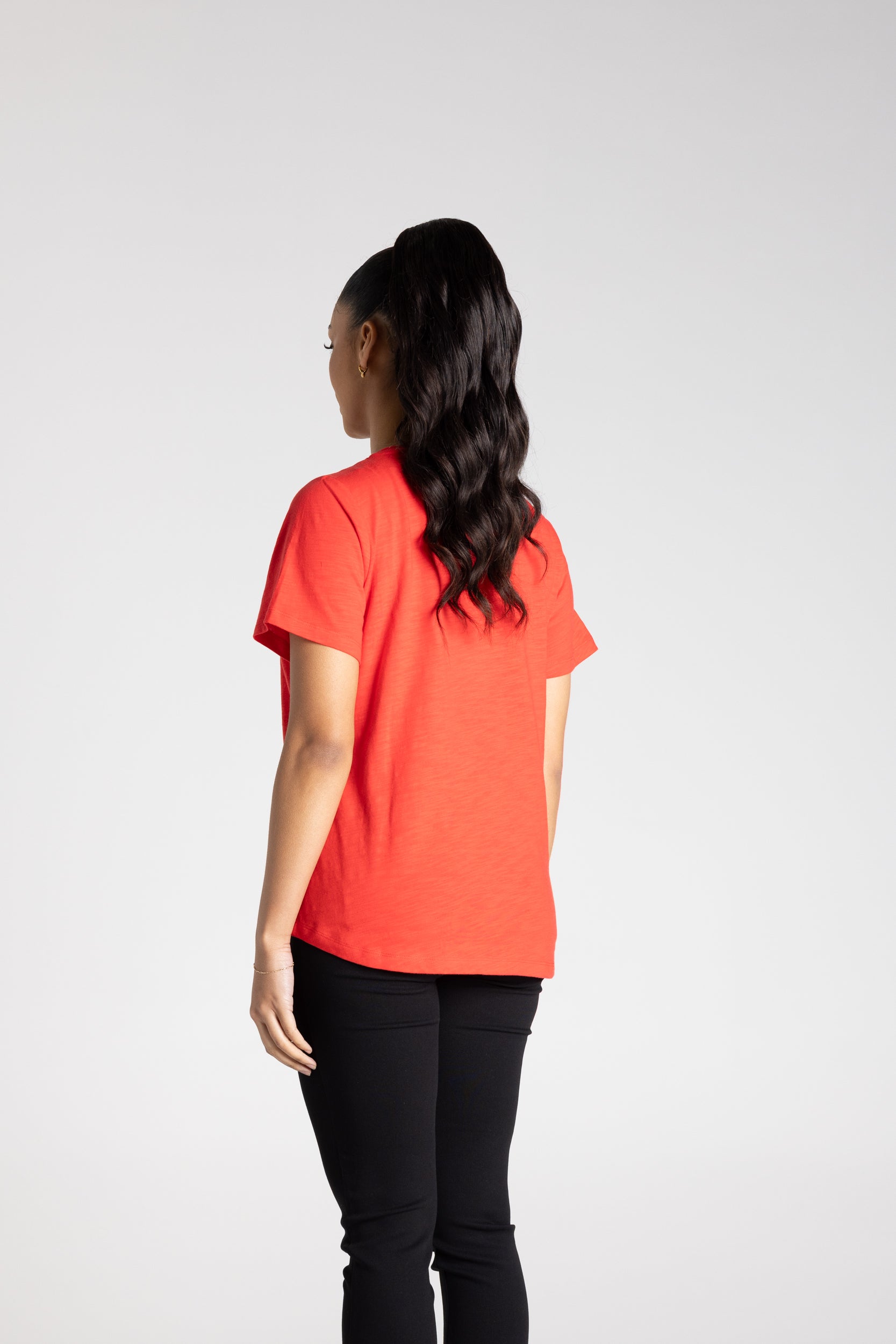 V-Neck T-Shirt by Two-Ts - Intense Orange