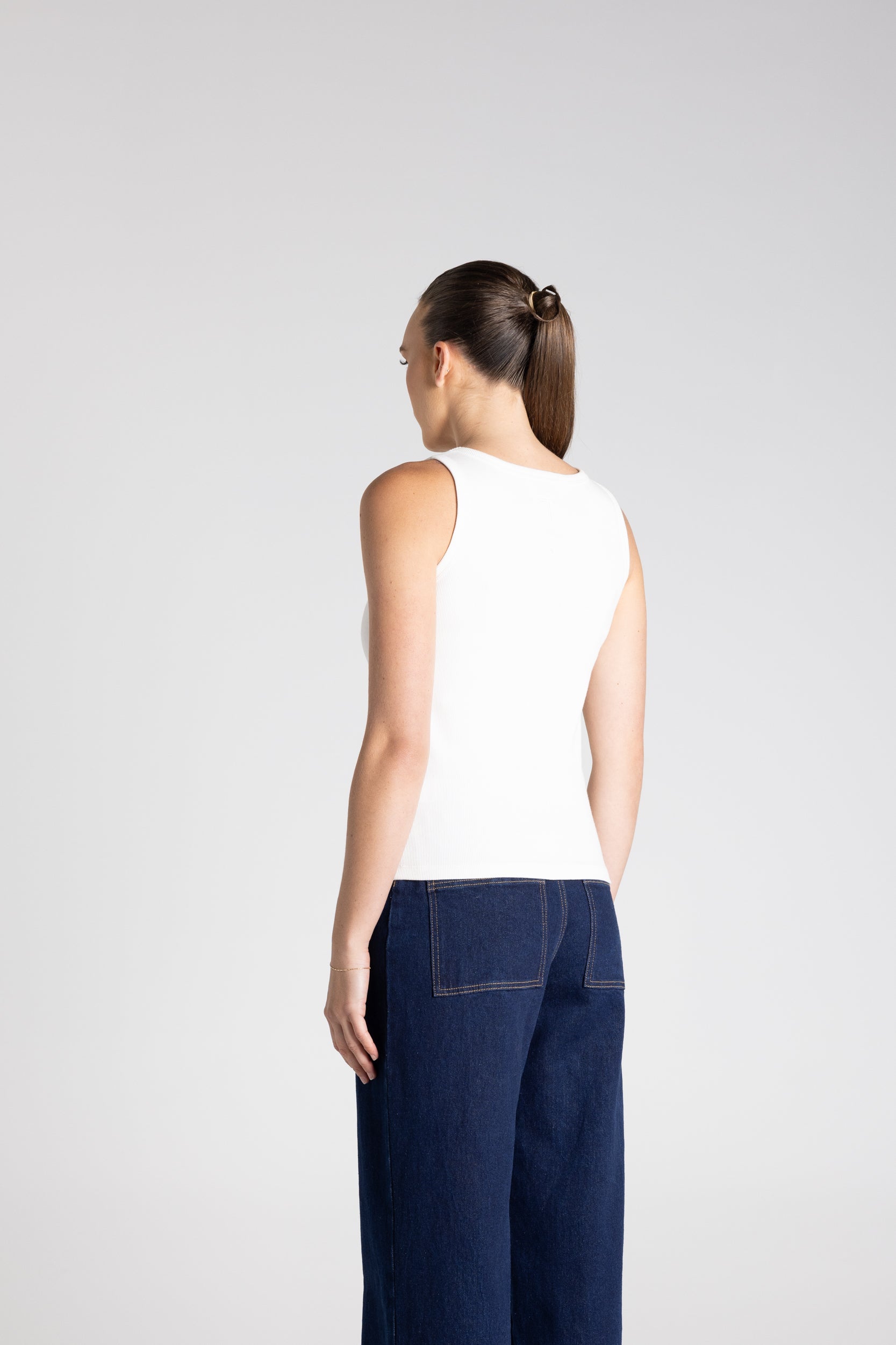 Rib Tank by Two-Ts - White