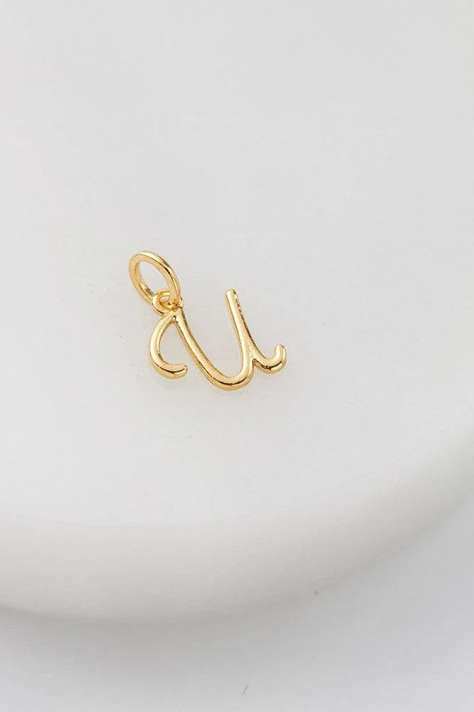 Letter U Charm by Zafino - Gold