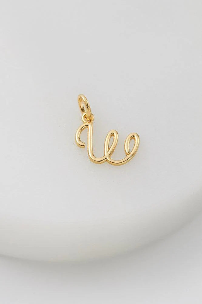 Letter W Charm by Zafino- Gold